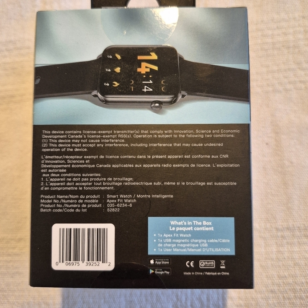 Apex Fit Smart Watch, new unopened box - Picture 3 of 6